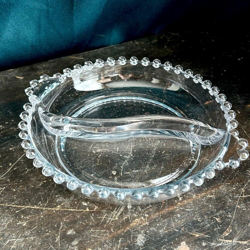 Vintage Imperial Glass Candlewick Divided Candy Nut Relish Dish